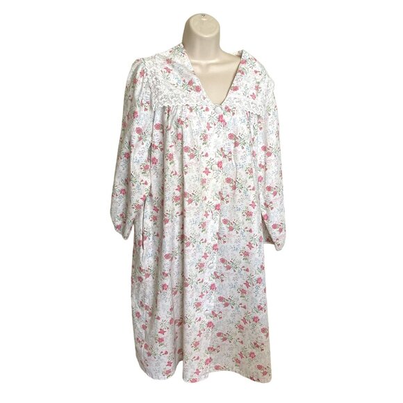 Womens Robe House Coat Floral Lace Size 12 St Michael Marks and Spencer u - Picture 1 of 7